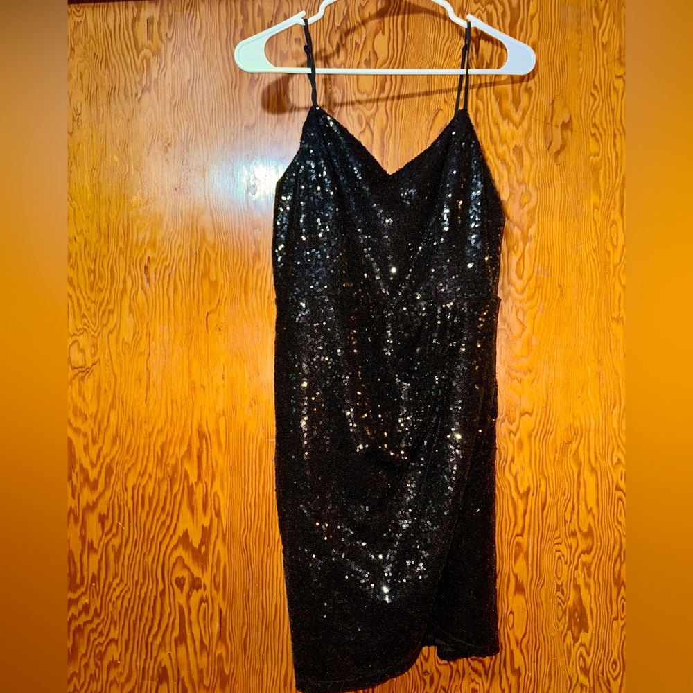 Speechless Black Sequin Mini Dress